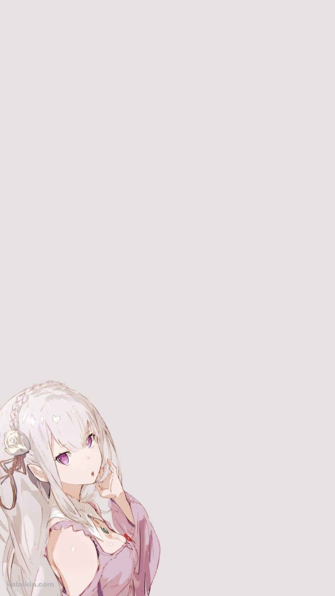 Re:ゼロから始める異世界生活 可愛いエミリアのAndroidの壁紙(1080px x 1920px) スマホ用