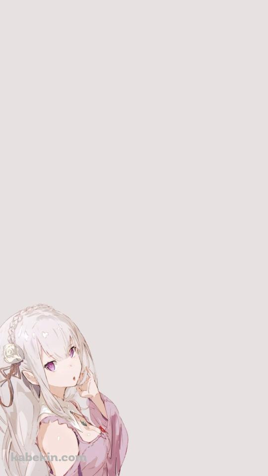 Re:ゼロから始める異世界生活 可愛いエミリアのAndroidの壁紙(540px x 960px) スマホ用