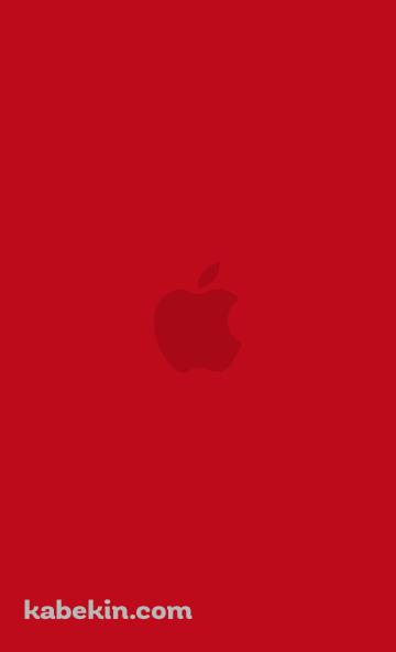 ビビッド・レッド アップルのロゴのAndroidの壁紙(360px x 592px) スマホ用
