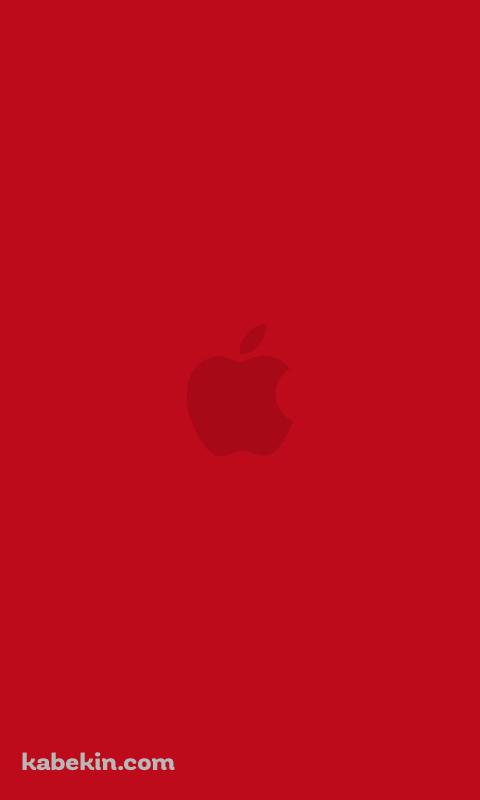 ビビッド・レッド アップルのロゴのAndroidの壁紙(480px x 800px) スマホ用