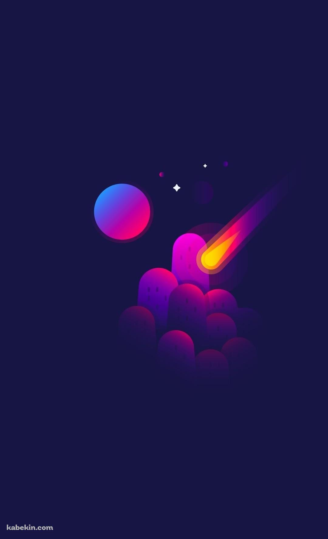 隕石 メテオ 宇宙 惑星のAndroidの壁紙(1080px x 1776px) スマホ用