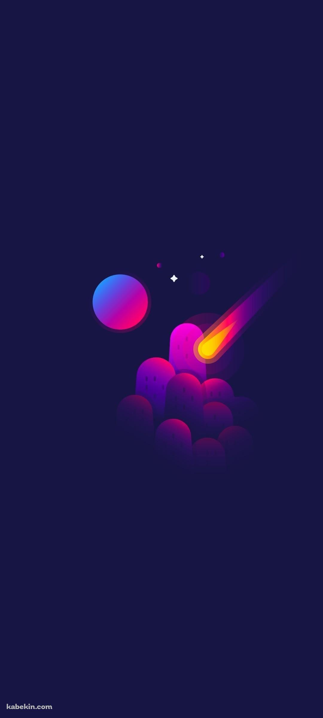 隕石 メテオ 宇宙 惑星のAndroidの壁紙(1080px x 2400px) スマホ用