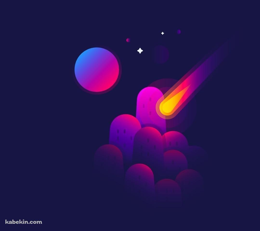 隕石 メテオ 宇宙 惑星のAndroidの壁紙(1080px x 960px) スマホ用