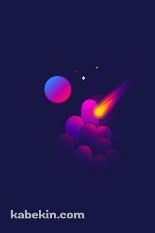 隕石 メテオ 宇宙 惑星のAndroidの壁紙(320px x 480px) スマホ用