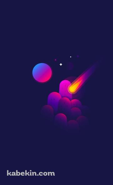 隕石 メテオ 宇宙 惑星のAndroidの壁紙(360px x 592px) スマホ用