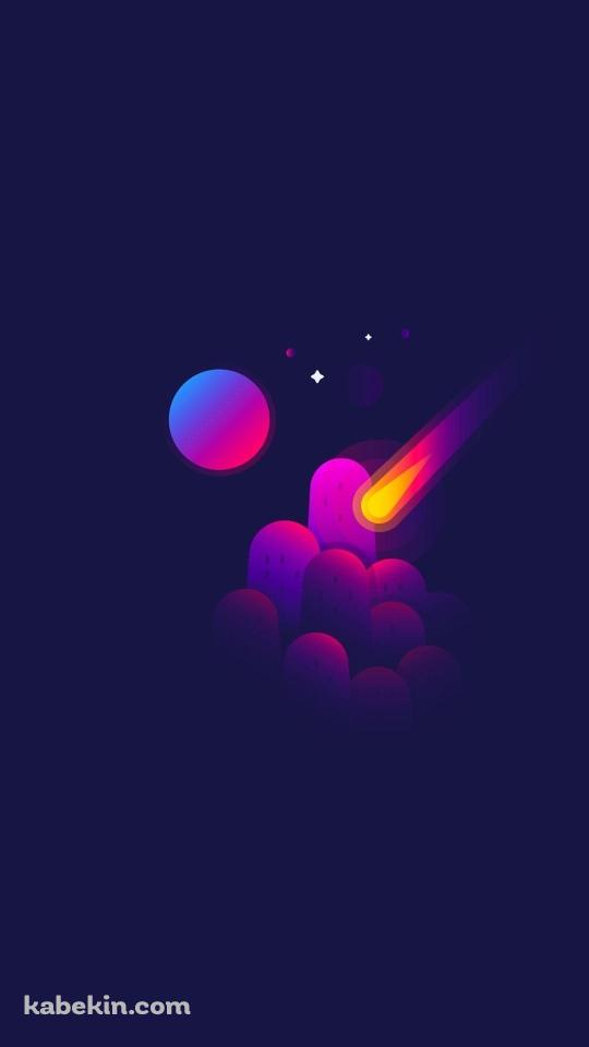 隕石 メテオ 宇宙 惑星のAndroidの壁紙(540px x 960px) スマホ用