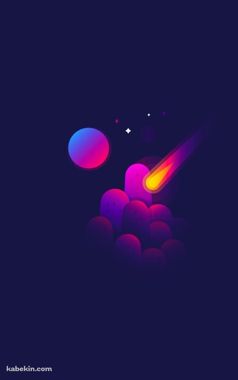 隕石 メテオ 宇宙 惑星のAndroidの壁紙(800px x 1280px) スマホ用