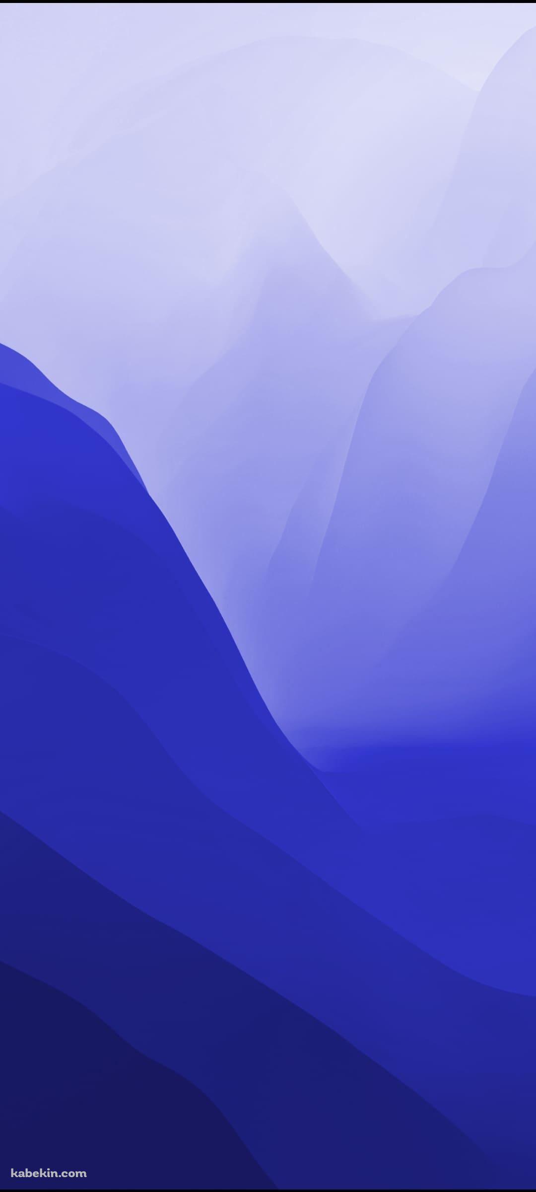 濃淡のある青いグラデーション 山のAndroidの壁紙(1080px x 2400px) スマホ用
