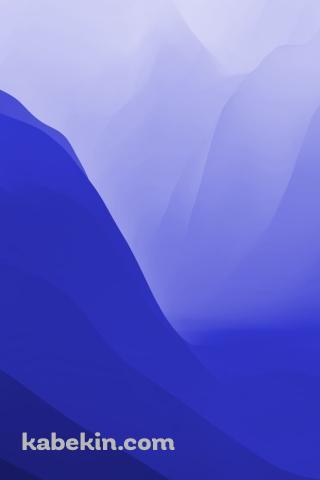 濃淡のある青いグラデーション 山のAndroidの壁紙(320px x 480px) スマホ用