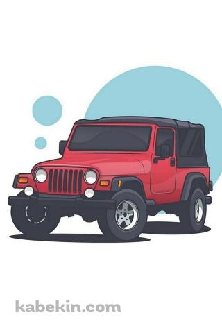 赤いジープ 車 4WDのAndroidの壁紙(320px x 480px) スマホ用