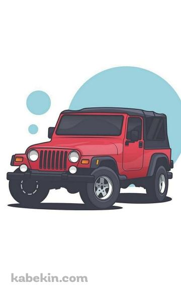 赤いジープ 車 4WDのAndroidの壁紙(360px x 592px) スマホ用