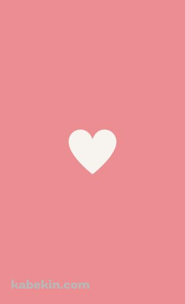 ミニマル 淡いピンクのハートのAndroidの壁紙(360px x 592px) スマホ用