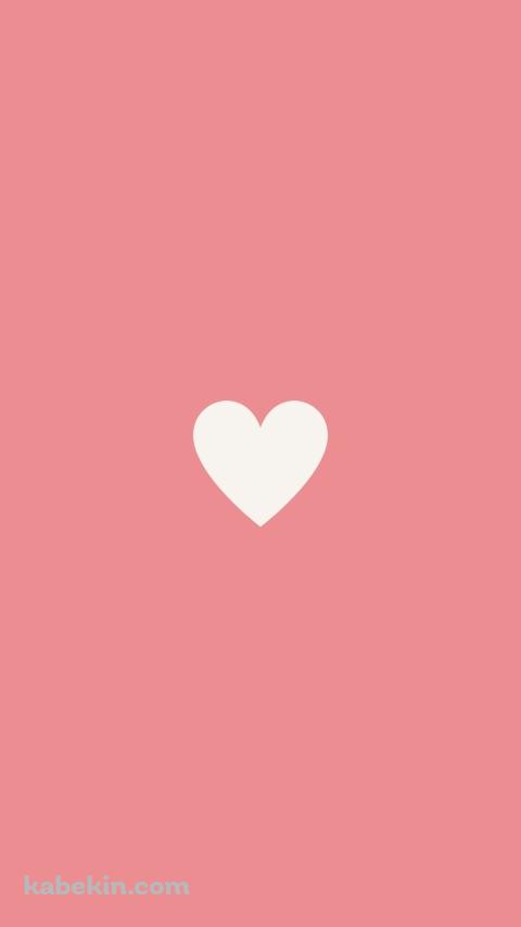 ミニマル 淡いピンクのハートのAndroidの壁紙(480px x 854px) スマホ用
