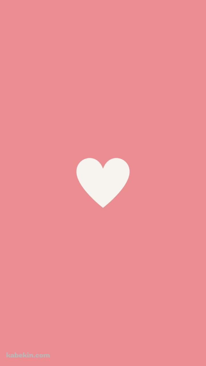 ミニマル 淡いピンクのハートのAndroidの壁紙(720px x 1280px) スマホ用