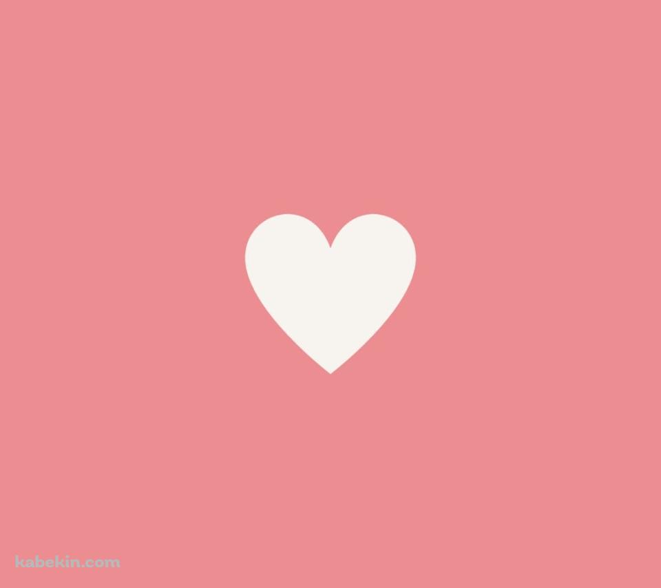 ミニマル 淡いピンクのハートのAndroidの壁紙(960px x 854px) スマホ用