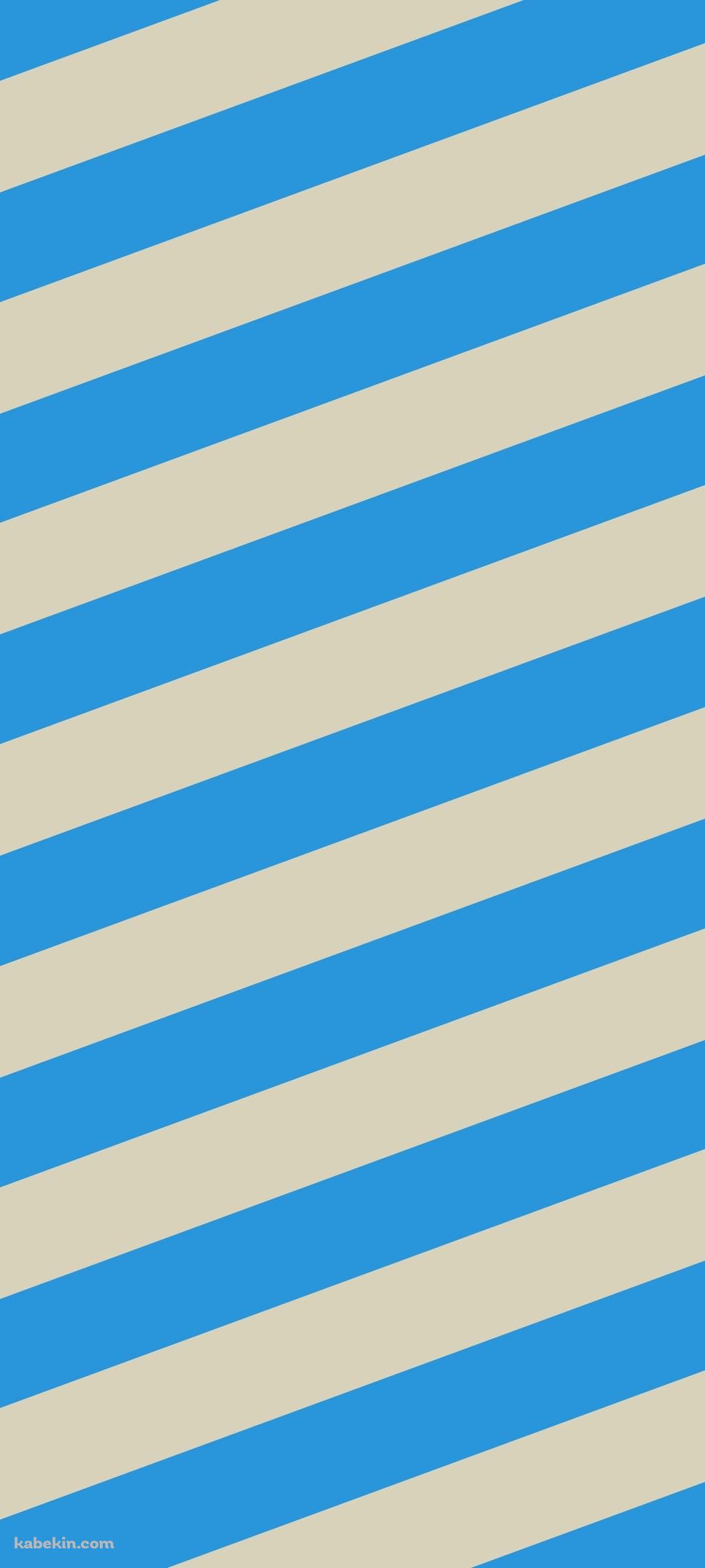 水色のボーダー柄のAndroidの壁紙(1080px x 2400px) スマホ用