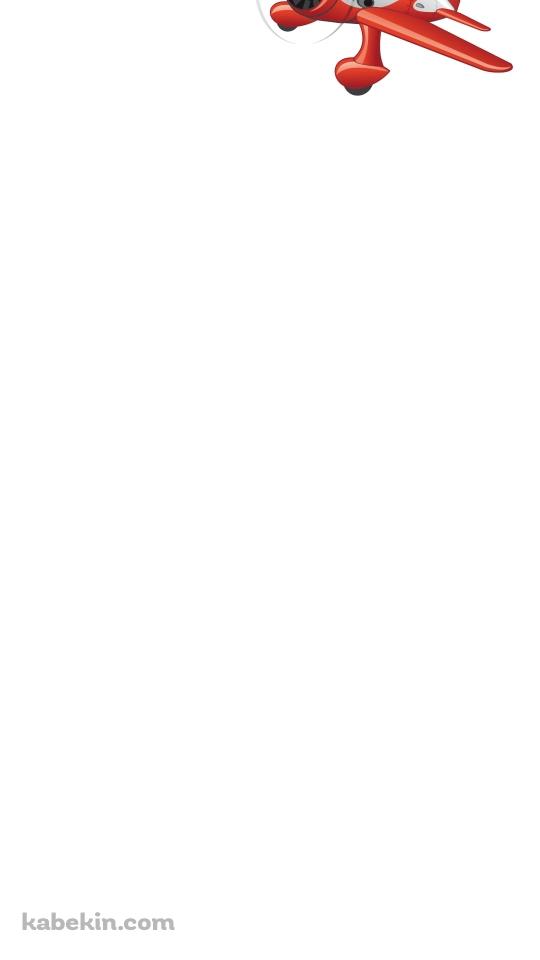 可愛い赤と白のプロペラ飛行機のAndroidの壁紙(540px x 960px) スマホ用