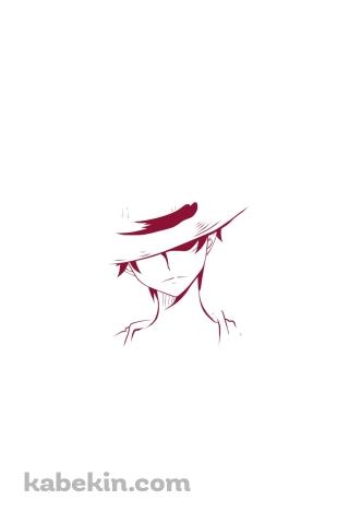 ワンピース ルフィ 赤 シンプルのAndroidの壁紙(320px x 480px) スマホ用