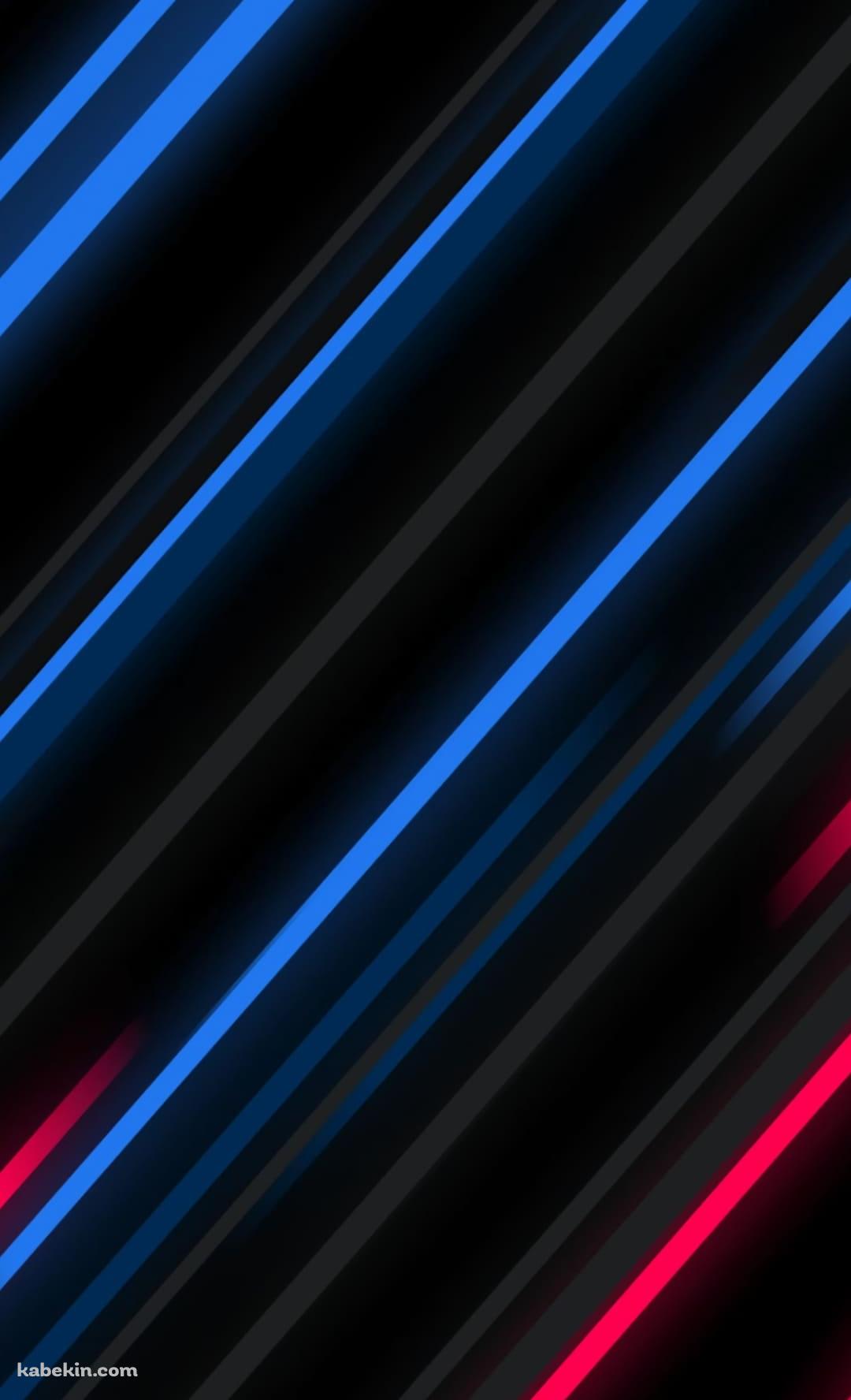 黒・赤・青のラインのAndroidの壁紙(1080px x 1776px) スマホ用