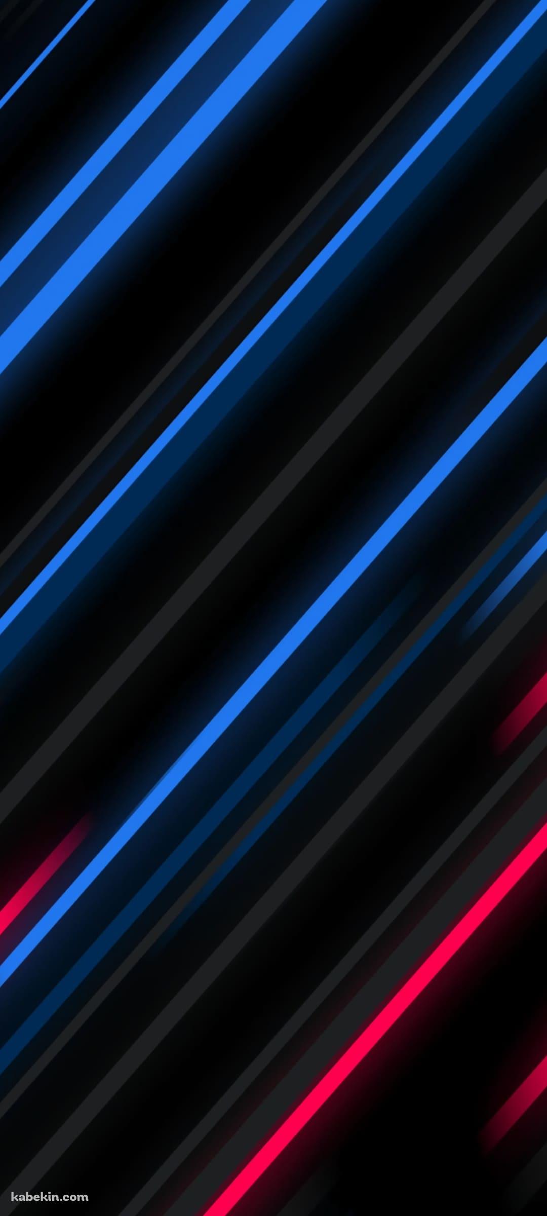 黒・赤・青のラインのAndroidの壁紙(1080px x 2400px) スマホ用