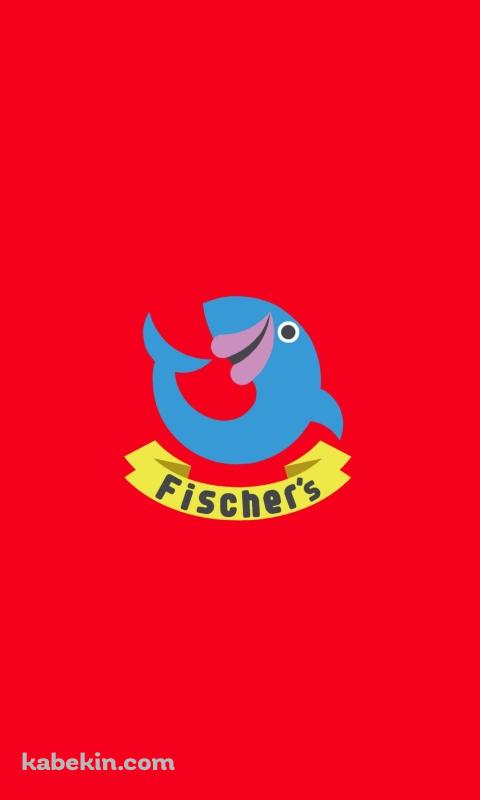 フィッシャーズ ロゴ 赤のAndroidの壁紙(480px x 800px) スマホ用