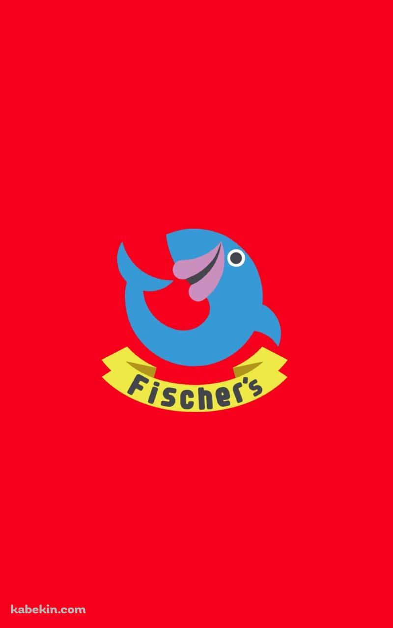 フィッシャーズ ロゴ 赤のAndroidの壁紙(800px x 1280px) スマホ用