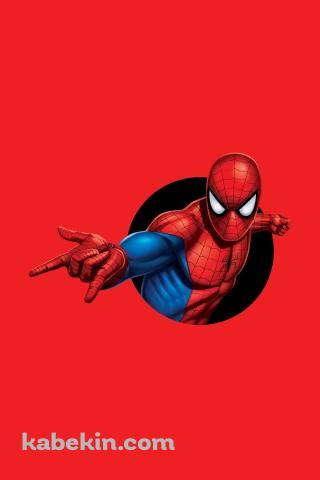 飛び出るかっこいいスパイダーマンのAndroidの壁紙(320px x 480px) スマホ用