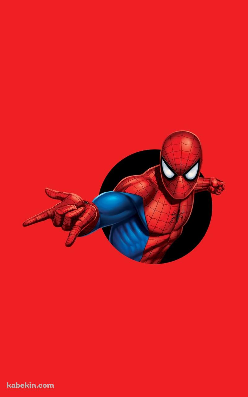 飛び出るかっこいいスパイダーマンのAndroidの壁紙(800px x 1280px) スマホ用