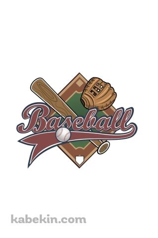 野球のロゴのAndroidの壁紙(320px x 480px) スマホ用
