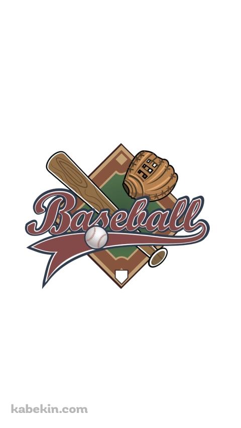 野球のロゴのAndroidの壁紙(480px x 854px) スマホ用