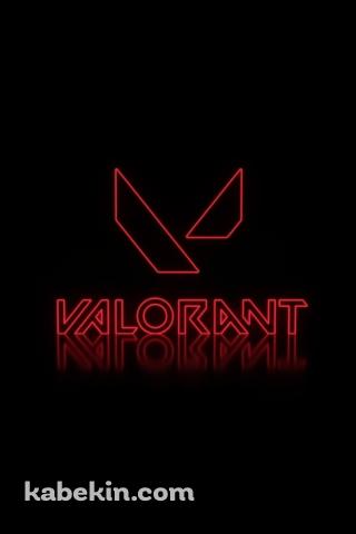 VALORANT かっこいい赤いロゴのAndroidの壁紙(320px x 480px) スマホ用