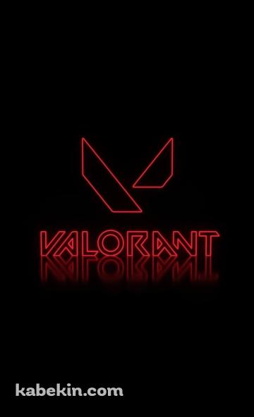 VALORANT かっこいい赤いロゴのAndroidの壁紙(360px x 592px) スマホ用