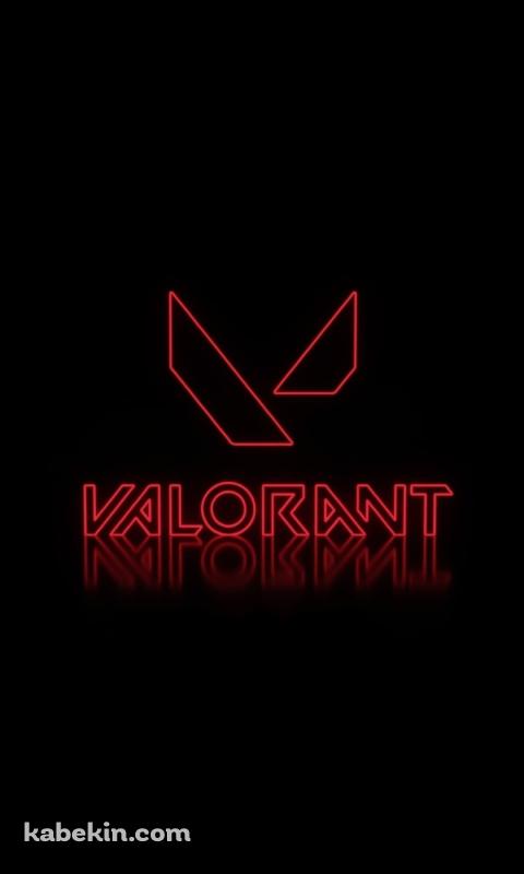 VALORANT かっこいい赤いロゴのAndroidの壁紙(480px x 800px) スマホ用