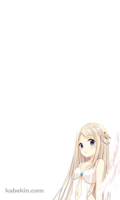 天使 かわいい女の子のAndroidの壁紙(480px x 800px) スマホ用