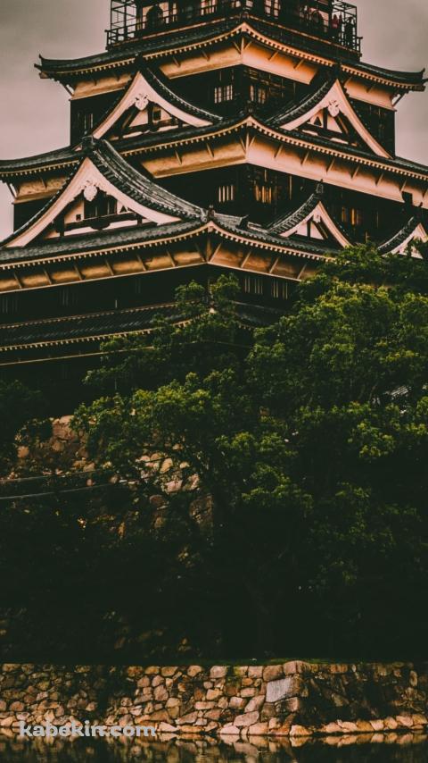 広島城のAndroidの壁紙(480px x 854px) スマホ用