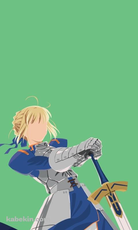 Fate セイバーのAndroidの壁紙(480px x 800px) スマホ用