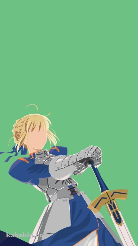 Fate セイバーのAndroidの壁紙(480px x 854px) スマホ用