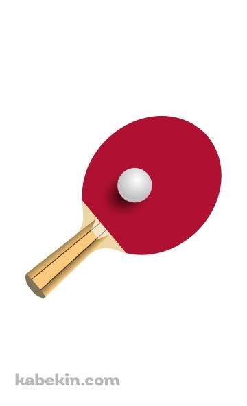 卓球のラケットと球 赤いラバーのAndroidの壁紙(360px x 592px) スマホ用