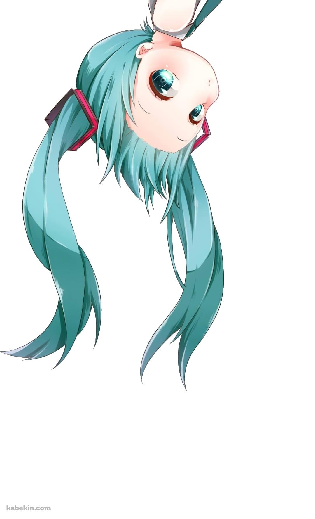 ぶら下がる可愛い初音ミクのAndroidの壁紙(1080px x 1776px) スマホ用