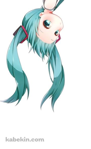 ぶら下がる可愛い初音ミクのAndroidの壁紙(360px x 592px) スマホ用
