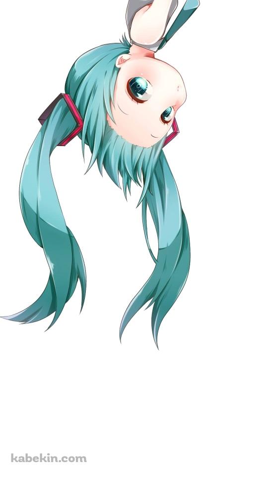 ぶら下がる可愛い初音ミクのAndroidの壁紙(540px x 960px) スマホ用