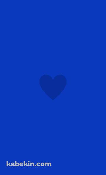 ミニマル ビビッドな青のハートのAndroidの壁紙(360px x 592px) スマホ用