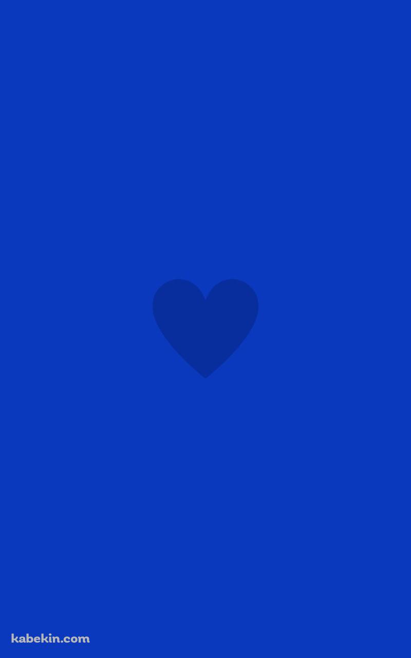 ミニマル ビビッドな青のハートのAndroidの壁紙(800px x 1280px) スマホ用