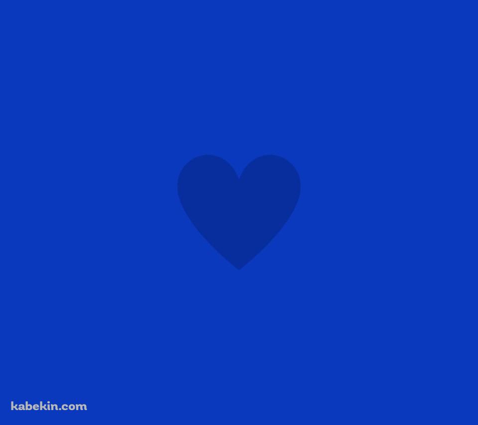 ミニマル ビビッドな青のハートのAndroidの壁紙(960px x 854px) スマホ用