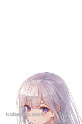 Re:ゼロ 澄ました表情のエミリアのAndroidの壁紙(320px x 480px) スマホ用