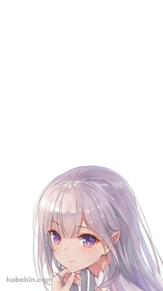 Re:ゼロ 澄ました表情のエミリアのAndroidの壁紙(540px x 960px) スマホ用