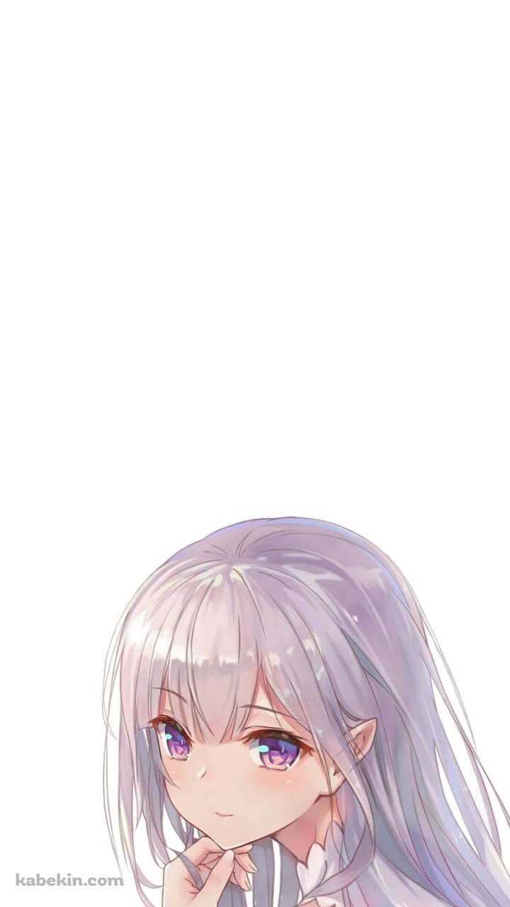 Re:ゼロ 澄ました表情のエミリアのAndroidの壁紙(720px x 1280px) スマホ用