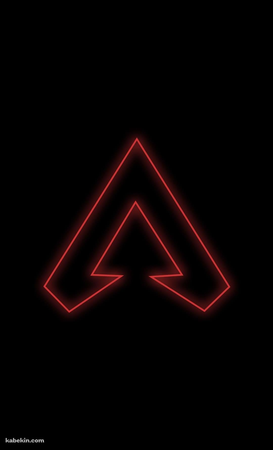 赤く光るAPEXのロゴのAndroidの壁紙(1080px x 1776px) スマホ用