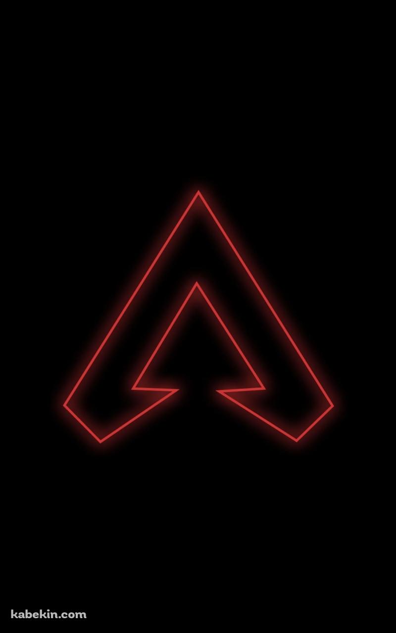 赤く光るAPEXのロゴのAndroidの壁紙(800px x 1280px) スマホ用
