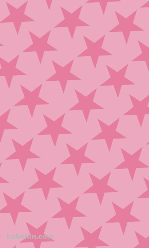 可愛いピンクの星 ロゴのAndroidの壁紙(480px x 800px) スマホ用